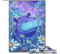 Puzzles for Adults 1000 Pieces Hippo, for And 14 Years And over for Educational Game Challenge Toy Gift for Birthdays (Size 50x75cm)