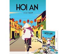 Puzzles for Adults 1000 Pieces Hoi An Vietnam Poster Jigsaw for Teenagers Improve Memory Challenging To Complete for Educational Game Challenge Toy (38x26cm)
