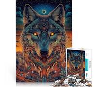 puzzles for adults 1000 pieces Holy Wolf King Interessante Stressreduzierung Wanddekoration Einzigartige Geburtstags- und Weihnachtsgeschenke38x26cm