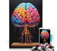 Puzzles for Adults 1000 Pieces Human Brain On The Stand, Educational Toy, Pattern Assembly, Artists Collection, Fine Art (38x26cm)