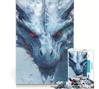 Puzzles for Adults 1000 Pieces Ice Dragon, Educational Toy, Pattern Assembly, Artists Collection, Fine Art (50x75cm)