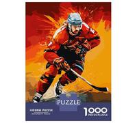 Puzzles for Adults 1000 Pieces Ice Hockey Player Jigsaws for Adults Brain Teaser Game Analysis And Logic Unique Birthday And Xmas Gifts 70x50cm/1000pcs