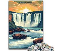 Puzzles for Adults 1000 Pieces Iguazu Falls for Educational Game Challenge Toy for Is Ideal As A Gift for The Whole Family (size 38x26cm)