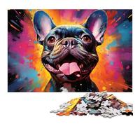 Puzzles for Adults 1000 Pieces Imagine Colorful Psychedelic Dogs Precision Cut Jigsaw Puzzle Is Ideal As Gifts for The Whole Family 1000 PCS(38x26cm)
