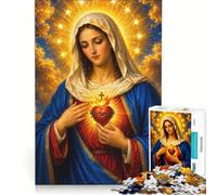 Puzzles for Adults 1000 Pieces Immaculate Heart of Mary, Educational Toy, Pattern Assembly, Artists Collection, Fine Art (38x26cm)