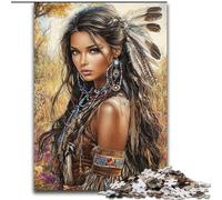 Puzzles for Adults 1000 Pieces Indian Princess, Family Game Stress Reliever Difficult Challenge A Work of Art for Ages 14+ (Size 50x75cm)