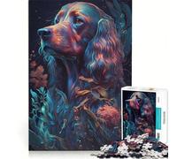 Puzzles for Adults 1000 Pieces Irish Setter Dog, Educational Toy, Pattern Assembly, Artists Collection, Fine Art (38x52cm)