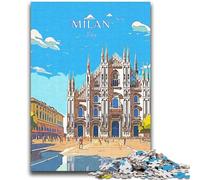 Puzzles for Adults 1000 Pieces Italy Milan Travel Family Fun for Is Ideal As A Gift for The Whole Family for And Age 14 Years Up (size 38x52cm)