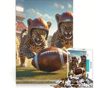Puzzles for Adults 1000 Pieces Jaguar Cubs Old School Football, Educational Toy, Pattern Assembly, Artists Collection, Fine Art (38x52cm)