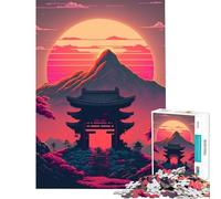 Puzzles for Adults 1000 Pieces Japan Landscape Learning Educational Toys Brain Teaser Game for The Whole for Women Men (Size 50x75cm)