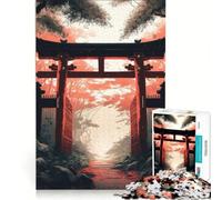 Puzzles for Adults 1000 Pieces Japanese Gate Anime, Educational Toy, Pattern Assembly, Artists Collection, Fine Art (38x26cm)