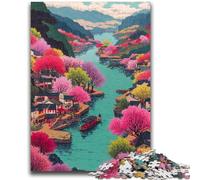 Puzzles for Adults 1000 Pieces Japanese Style Landscape Decompressing Intellectual Educational Toy Great Gifts And Toys 26x38cm