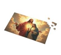 Puzzles For Adults 1000 Pieces Jesus And Mary In Heavenly Glory Picture Puzzle 1000 Piece Puzzle For Adults Toys & Games(1000PCS)