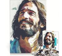 Puzzles for Adults 1000 Pieces Jesus Smiling Portrait The Chosen Educational Toy Staycation Kill Time Birthday Present Gifts 38x26cm