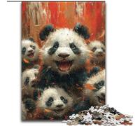 Puzzles for Adults 1000 Pieces Jungle Panda, Challenging Game And Family Play with Fully Interlocking Randomly Shaped Pieces (Size 50x75cm)