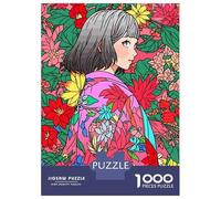 Puzzles for Adults 1000 Pieces Kawaii Kimono Girl Anime Jigsaw Puzzle Brain Teaser Game But Fun And Humorous Christmas Birthday Gifts 38x26cm/1000pcs