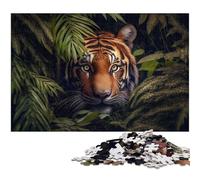 Puzzles for Adults 1000 Pieces King Tiger Precision Cut Jigsaw Puzzle Is Ideal As Gifts for The Whole Family 1000 PCS(75x50cm)
