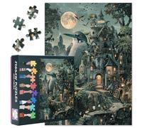 Puzzles for Adults 1000 Pieces -Kingfisher is in the Castle - Premium 1000 Piece Puzzle for Adults, Whimsical Art Style Fun Jigsaw Puzzles with Vibrant Artwork 27.5"x19.6"