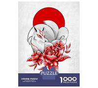Puzzles for Adults 1000 Pieces Kitsune Japanese Fox Jigsaw Puzzle Brain Teaser Game But Fun And Humorous Christmas Birthday Gifts 38x26cm/1000pcs