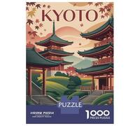 Puzzles for Adults 1000 Pieces Kyoto Japanese Architecture Travel Jigsaws for Adults Brain Teaser Game Pattern Assembly Challenging Game Gifts 52x38cm/1000pcs