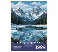 Puzzles for Adults 1000 Pieces Lake Baikal, Russia Winter Landscape Jigsaw for Adults Brain Teaser Game Wall Decoration Christmas Birthday Gifts 52x38cm/1000pcs