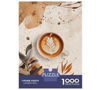 Puzzles for Adults 1000 Pieces Latte Art Jigsaws for Adults Brain Teaser Game Pattern Assembly Challenging Game Gifts 52x38cm/1000pcs