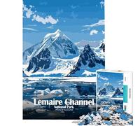 Puzzles for Adults 1000 Pieces Lemaire Channel Antarctica National Park Brain Intelligence Challenge Addictive Toys Practical Game Difficult Hard Gifts Birthday (size 38x26cm)