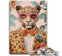 Puzzles for Adults 1000 Pieces Leopard Print Suit Family Fun for Is Ideal As A Gift for The Whole Family for And Age 14 Years Up 38x26cm