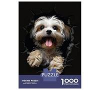Puzzles for Adults 1000 Pieces Lhasa Apso Dog Jigsaws for Adults Brain Teaser Game Pattern Assembly Challenging Game Gifts 38x26cm/1000pcs