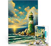 puzzles for adults 1000 pieces Lighthouse Kintsugi Art Familienspiel für und eignet sich ideal als Geschenk für die ganze Familie75x50cm