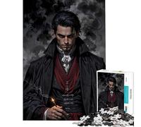 Puzzles for Adults 1000 Pieces Lord of Shadows︰ The Immortal Count Impossible Game Learning Educational Toys Birthday Gifts Precision Cutting (Size 38x26cm)
