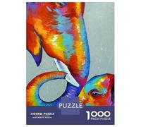 Puzzles for Adults 1000 Pieces Love Elephants Puzzles for Adults Brain Teaser Game Home Decoration Fun Activities at Home 70x50cm/1000pcs