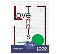 Puzzles for Adults 1000 Pieces Love Tennis Word Art Jigsaws for Adults Brain Teaser Game Analysis And Logic Unique Birthday And Xmas Gifts 70x50cm/1000pcs