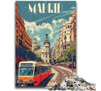 Puzzles for Adults 1000 Pieces Madrid City Vibes 1000 Piece Puzzle,Educational Games Home Decoration Suitable for Desktop Decoration (50x75cm)