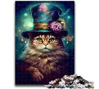 Puzzles for Adults 1000 Pieces Magic Cat Help The Brain Exercise Addictive Toys to Cultivate Patience Parent-child Interaction 50x75cm