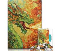 Puzzles for Adults 1000 Pieces Magic Dragon 1000 Pieces for Teenagers,Brain Intelligence Challenge Addictive Toys for Home Decoration 38x26cm