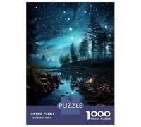 Puzzles for Adults 1000 Pieces Magical Night Sky Reflections Adult Jigsaw Puzzle Hands-on Game Staycation Kill Time Challenging Game Gifts 52x38cm/1000pcs