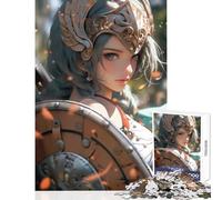 Puzzles for Adults 1000 Pieces Majestic Valkyrie Angel Jigsaw for Teenagers Stress Reliever Educational Challenge Challenging Game Toys (38x52cm)