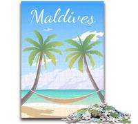 Puzzles for Adults 1000 Pieces Maldives Family Fun for Is Ideal As A Gift for The Whole Family for And Age 14 Years Up (size 50x70cm)