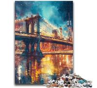 Puzzles for Adults 1000 Pieces Manhattan Bridge Challenging To Complete But Fun And Humorous Unique Birthday And Gifts 26x38cm