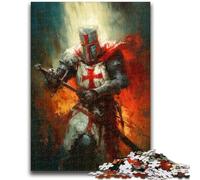 Puzzles for Adults 1000 Pieces Medieval Knight Paintings Adult Jigsaw,Educational Games Wall Decoration Unique Birthday And Xmas Gifts (26x38cm)