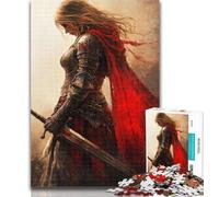 Puzzles for Adults 1000 Pieces Medieval Knight Warrior Painting Adult Puzzles,Educational Games Home Decoration Suitable for Desktop Decoration 26x38cm