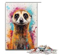 Puzzles for Adults 1000 Pieces Meerkat Colorful Impossible Puzzle Family Game Stress Reliever Difficult Challenge 1000PCS(38x26cm)