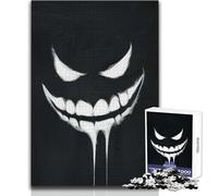 Puzzles for Adults 1000 Pieces Menacing White Smile Brainteaser Family Games Staycation Kill Time Gifts Ideas Size 38x26cm