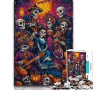 Puzzles for Adults 1000 Pieces Mexican Skull 1000 Pieces for Adults,Artistic Wall Decor & Birthday Gift Idea for Friends, Home Office (size 75x50cm)