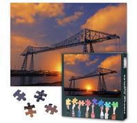 Puzzles for Adults 1000 Pieces, Middlesbrough Transporter Bridge Jigsaw Puzzles, Middlesbrough England Adult Puzzle for Adults, Educational Fun Games or Toys for Elders Friends 20X27 INCH