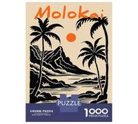 Puzzles for Adults 1000 Pieces Molokai Island Landscape Art Jigsaws for Adults Brain Teaser Game Pattern Assembly Challenging Game Gifts 38x26cm/1000pcs