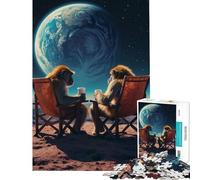 Puzzles for Adults 1000 Pieces Monkeys on A Distant Planet Learning Educational Toys Brain Teaser Game for The Whole for Women Men (Size 50x75cm)