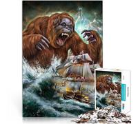 puzzles for adults 1000 pieces Monster octopus under the island Hands-on-Spiel Geburtstagsgeschenk, Geschenke, Wandkunst50x70cm