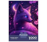 Puzzles for Adults 1000 Pieces Moonlit Fox Glow -3 Jigsaw for Adults Brain Teaser Game Analysis And Logic Fun Activities at Home 38x26cm/1000pcs
